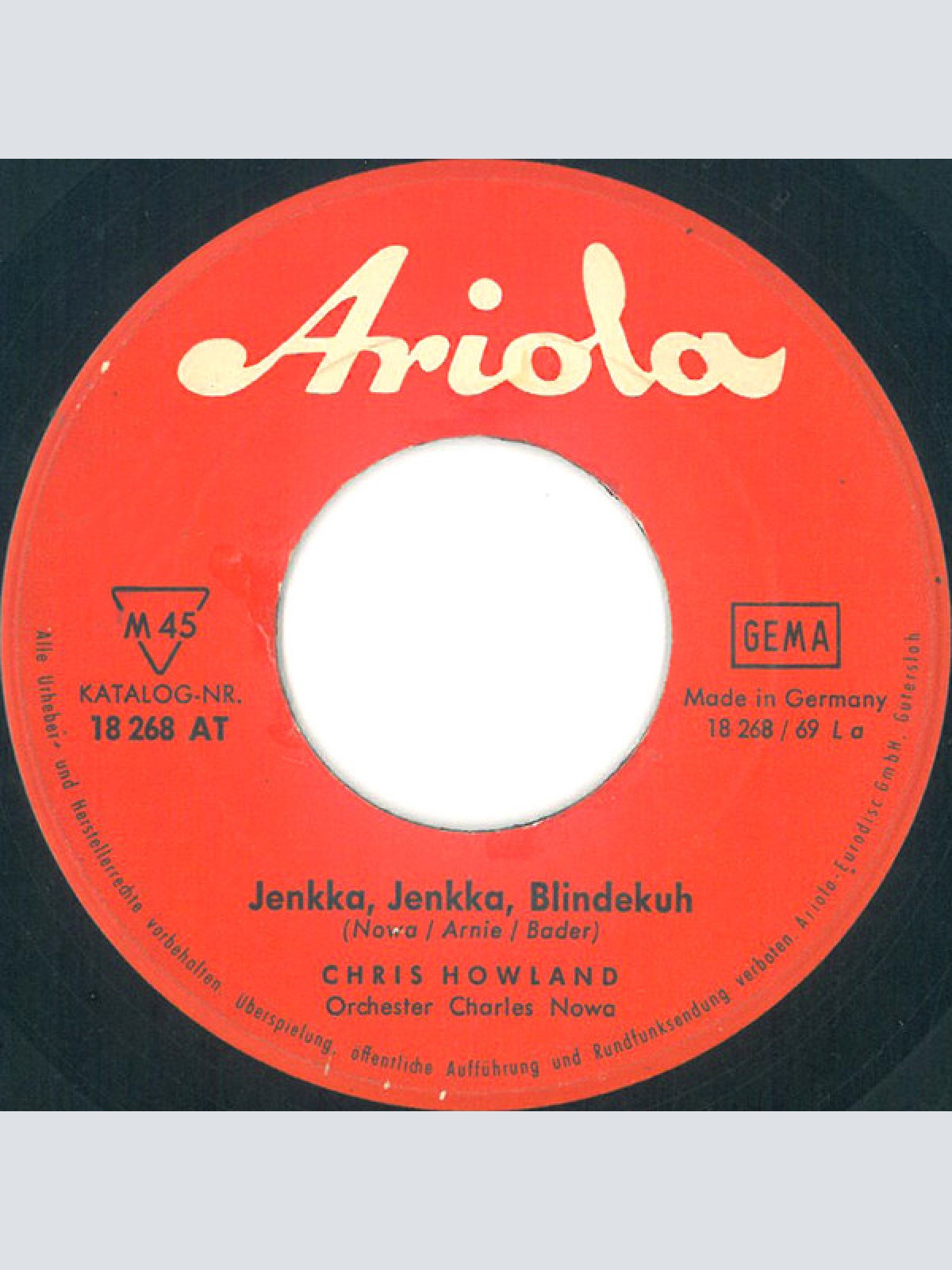 Vinyl / Chris Howland - Jenkka, Jenkka, Blindekuh / Wenn Ich James Bond Wär'