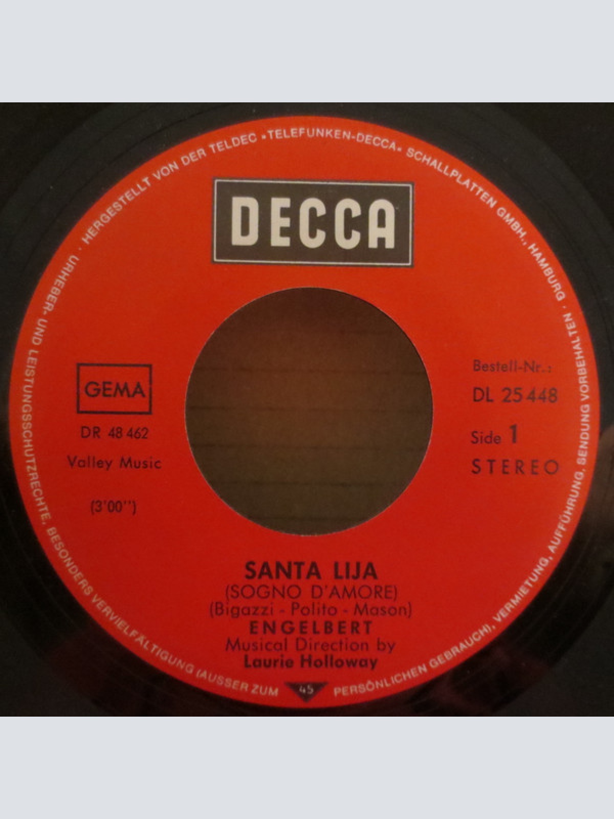 Vinyl / Engelbert* - Santa Lija