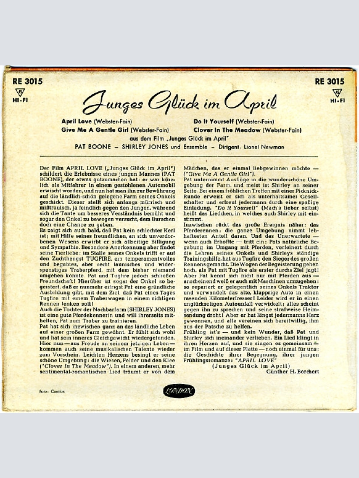 Vinyl / Pat Boone, Shirley Jones (2) - Junges Glück Im April