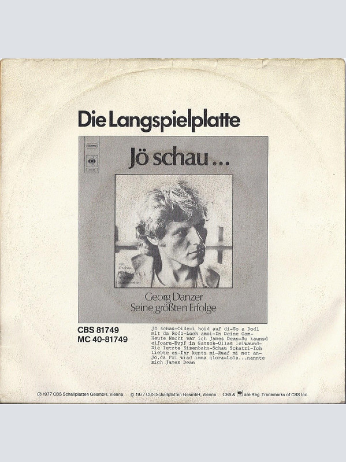 Vinyl / Georg Danzer - Der Mensch Braucht A Bisserl A Ansprach