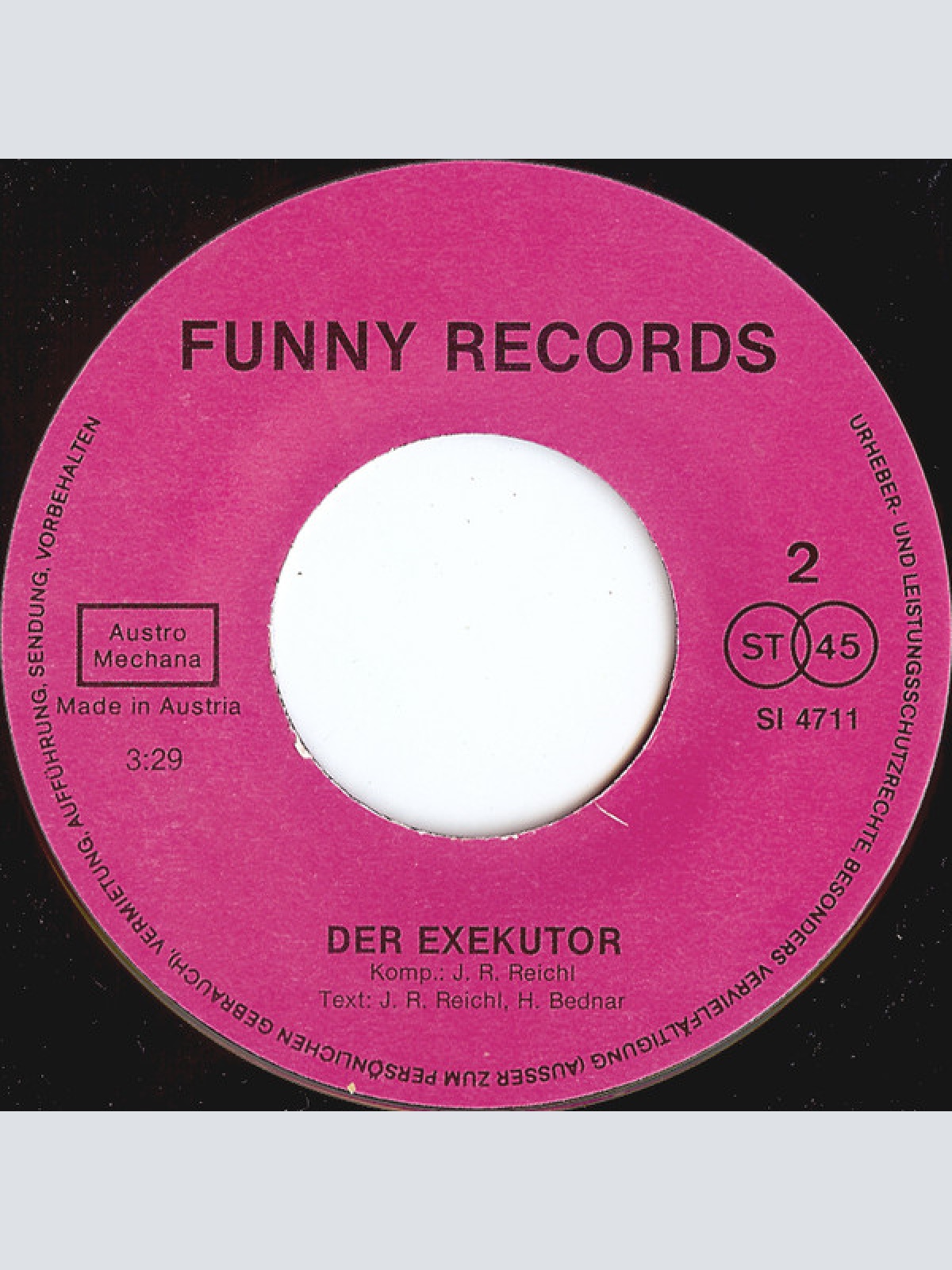 Vinyl / J.R. Reichl - Da Kiebara Von Oberlaa / Der Exekutor