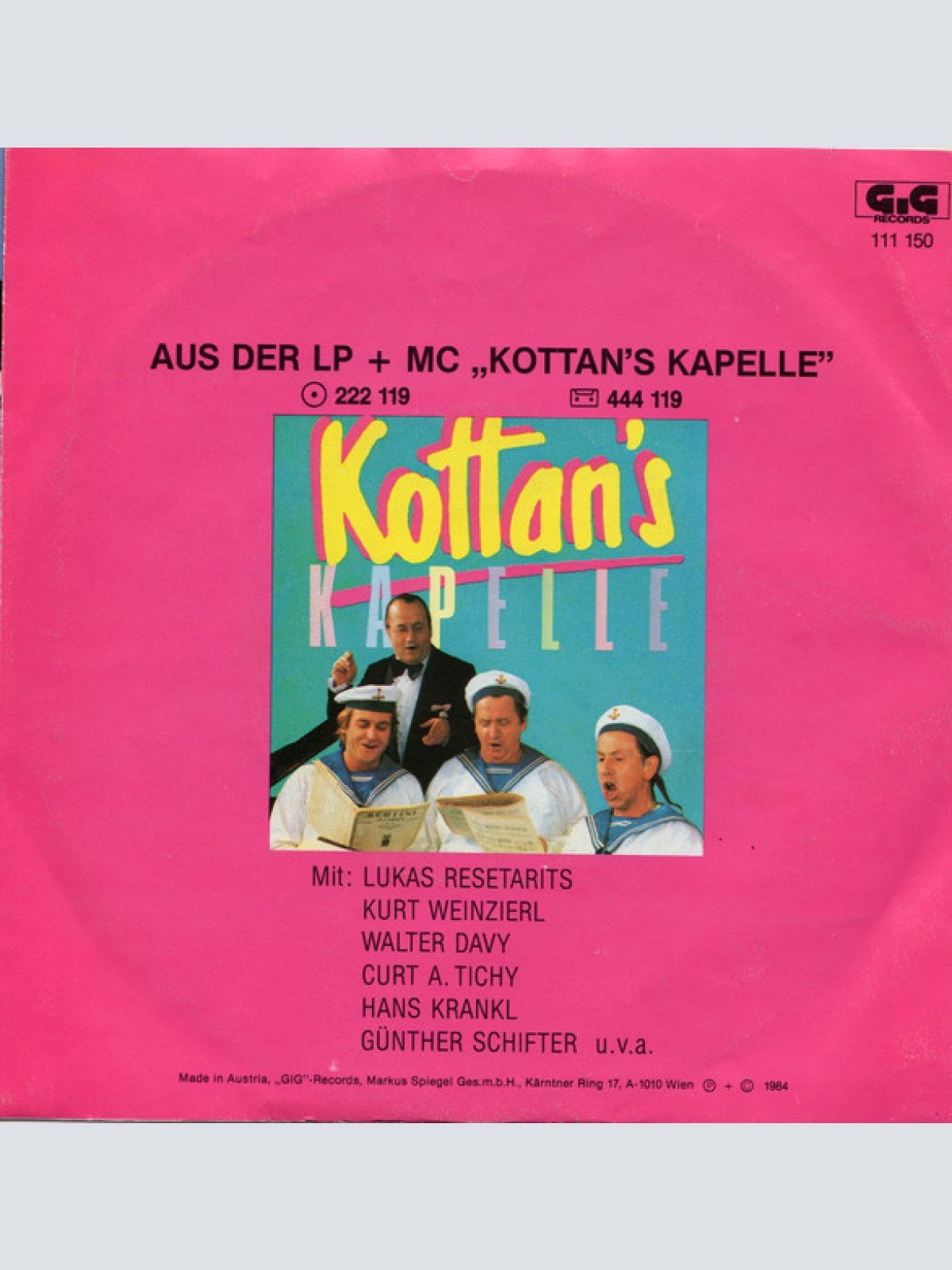 Vinyl / Kottan's Kapelle & Hans Krankl - Rostige Flügel
