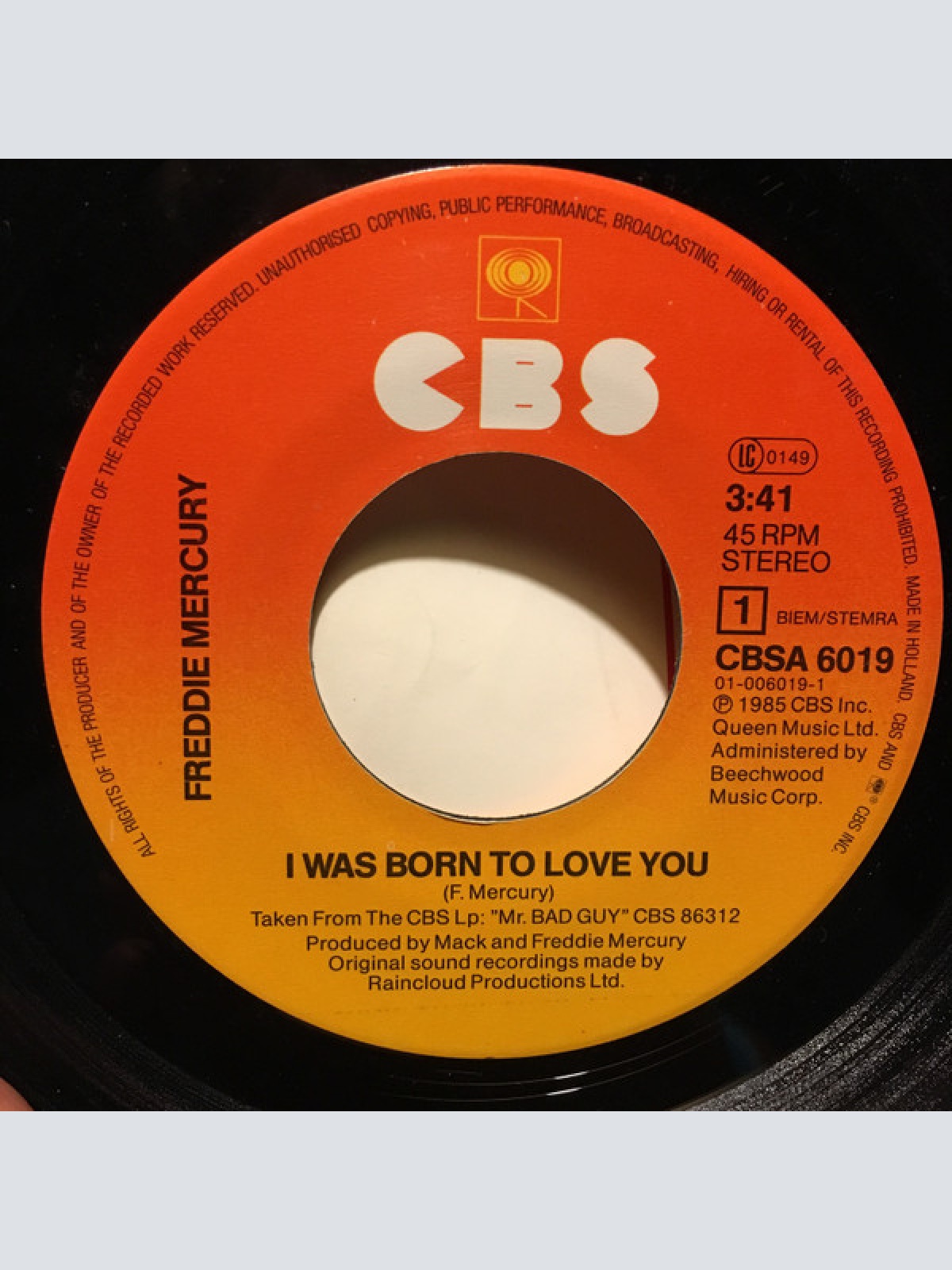 Vinyl / Freddie Mercury - I Was Born To Love You