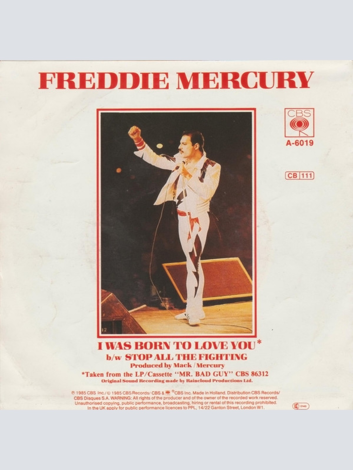 Vinyl / Freddie Mercury - I Was Born To Love You