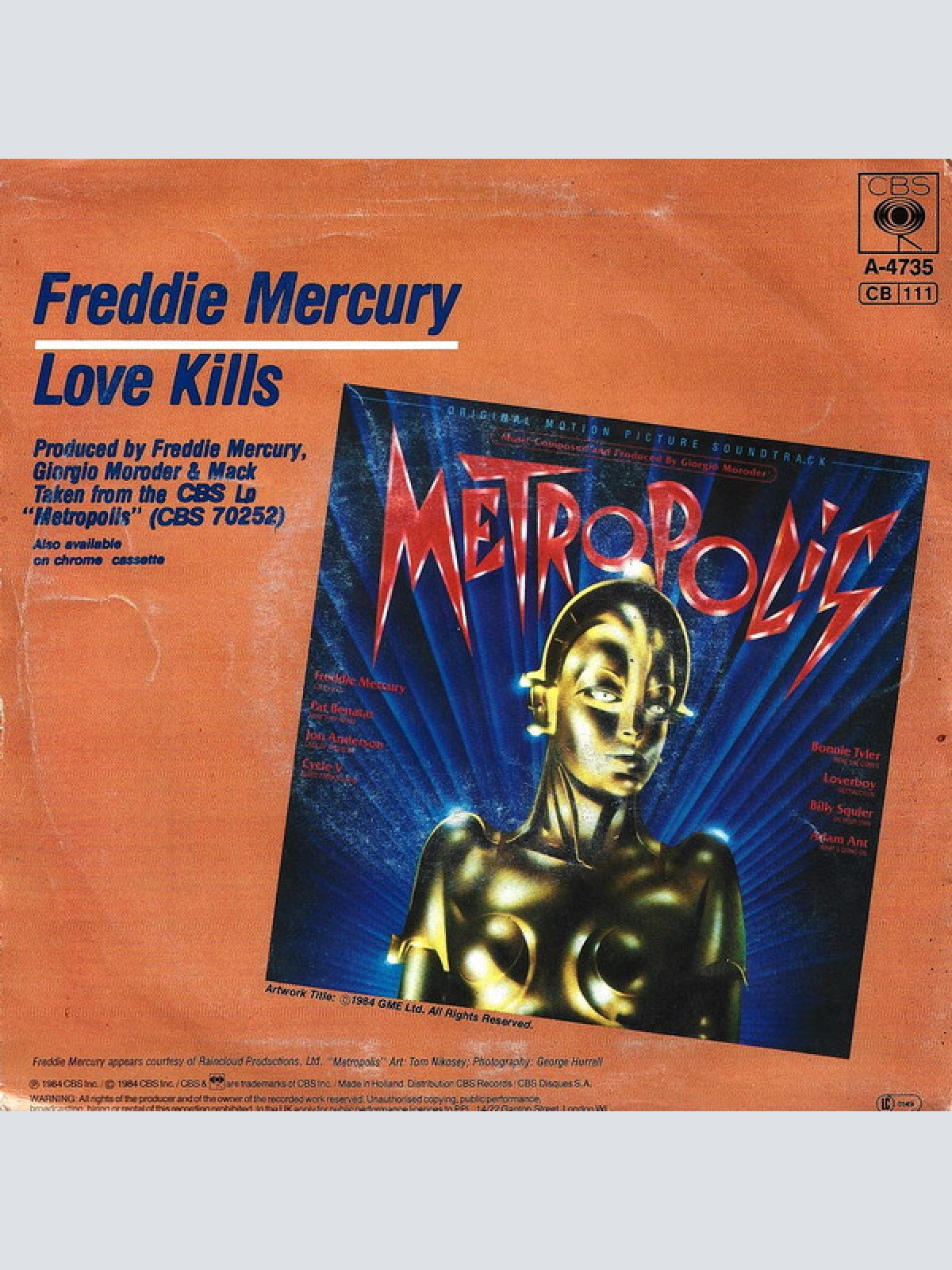 Vinyl / Freddie Mercury - Love Kills