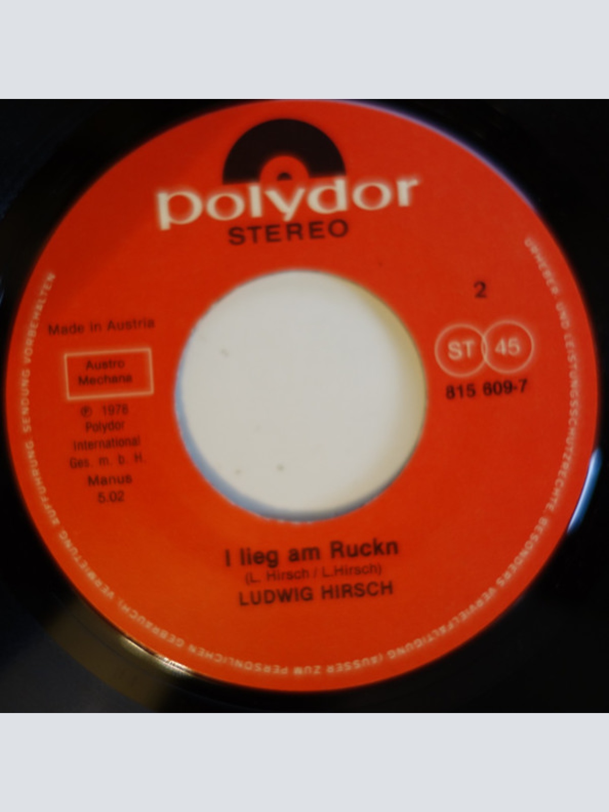 Vinyl / Ludwig Hirsch - Häng Net Auf