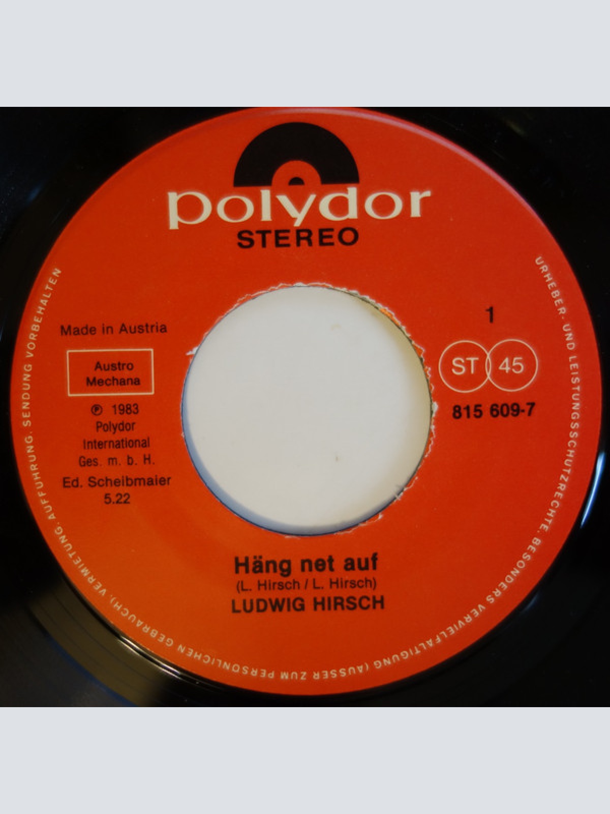 Vinyl / Ludwig Hirsch - Häng Net Auf