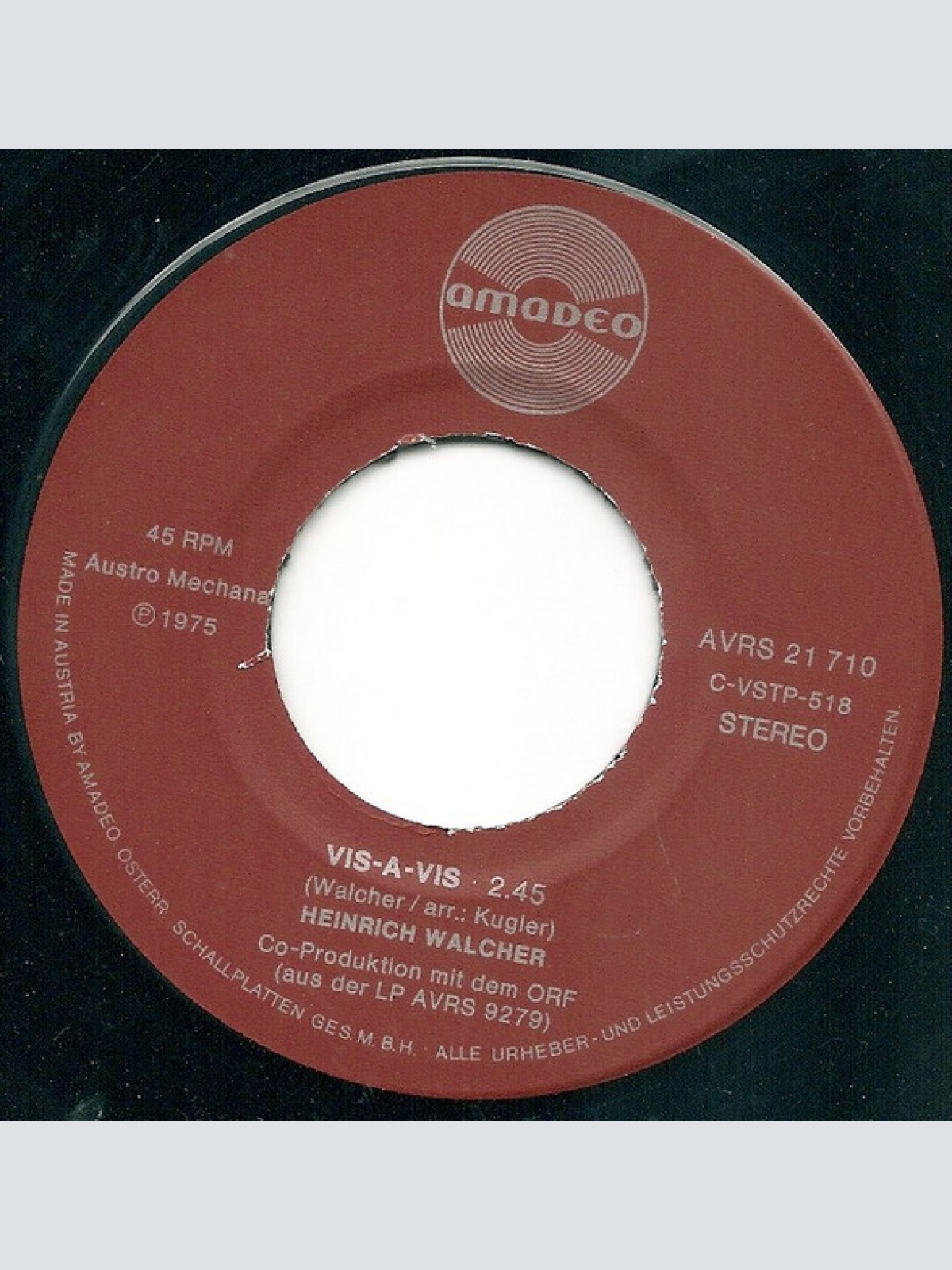 Vinyl / Heinrich Walcher - Rosemarie