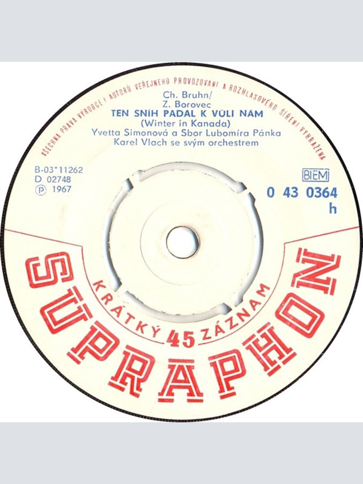 Vinyl / Yvetta Simonová - Malý Bubeník / Ten Sníh Padal K Vůli Nám