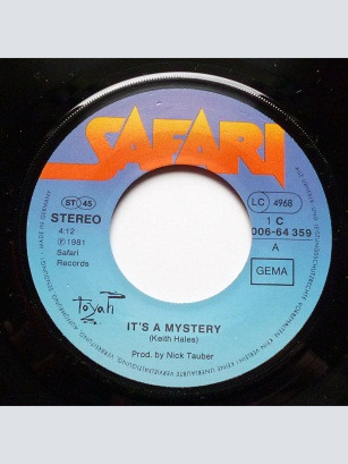 Vinyl / Toyah (3) - It's A Mystery