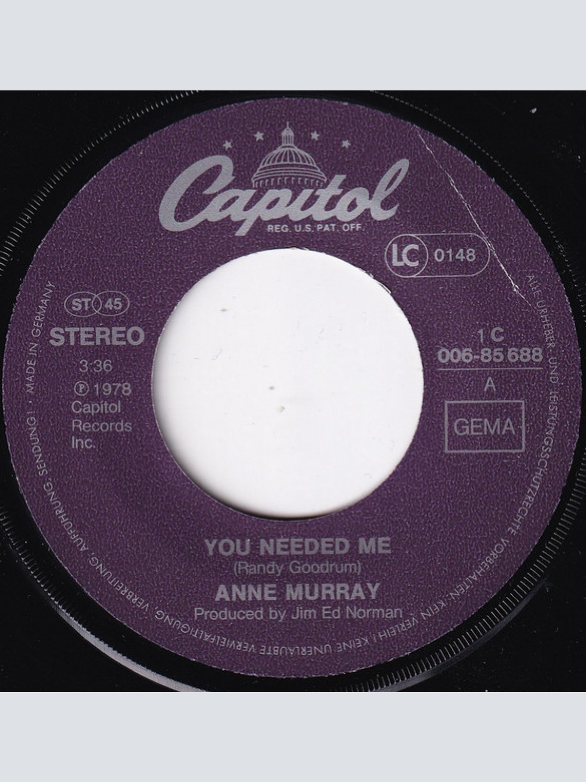 Vinyl / Anne Murray - You Needed Me