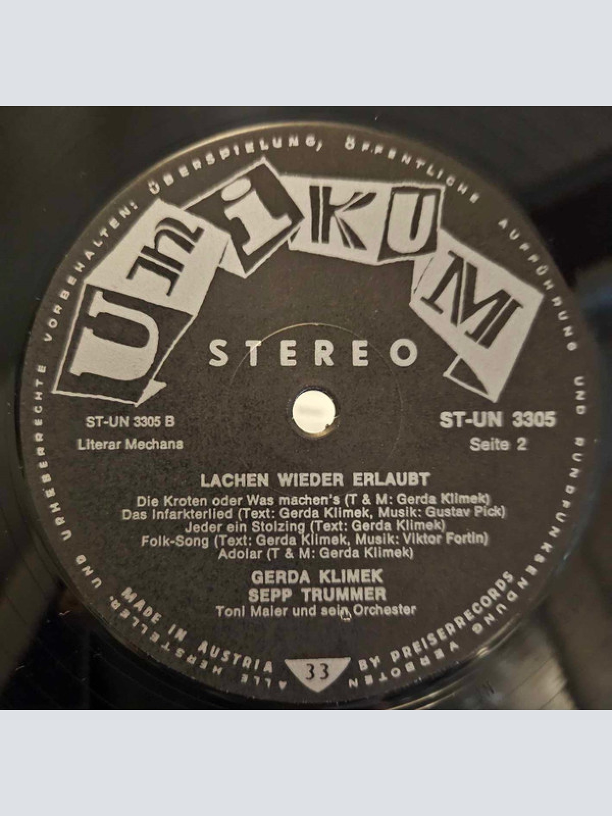 Vinyl / Gerda Klimek Und Sepp Trummer - Lachen Wieder Erlaubt