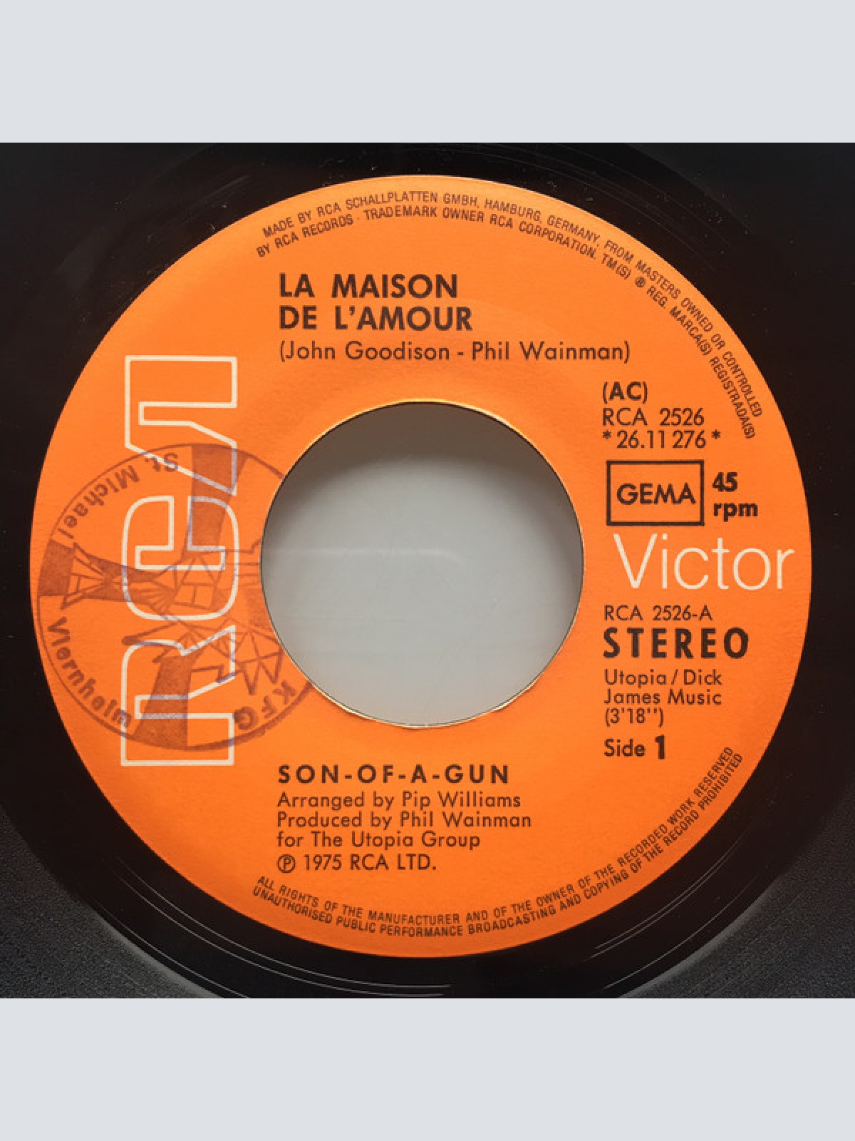 Vinyl / Son-Of-A-Gun - La Maison De L'Amour