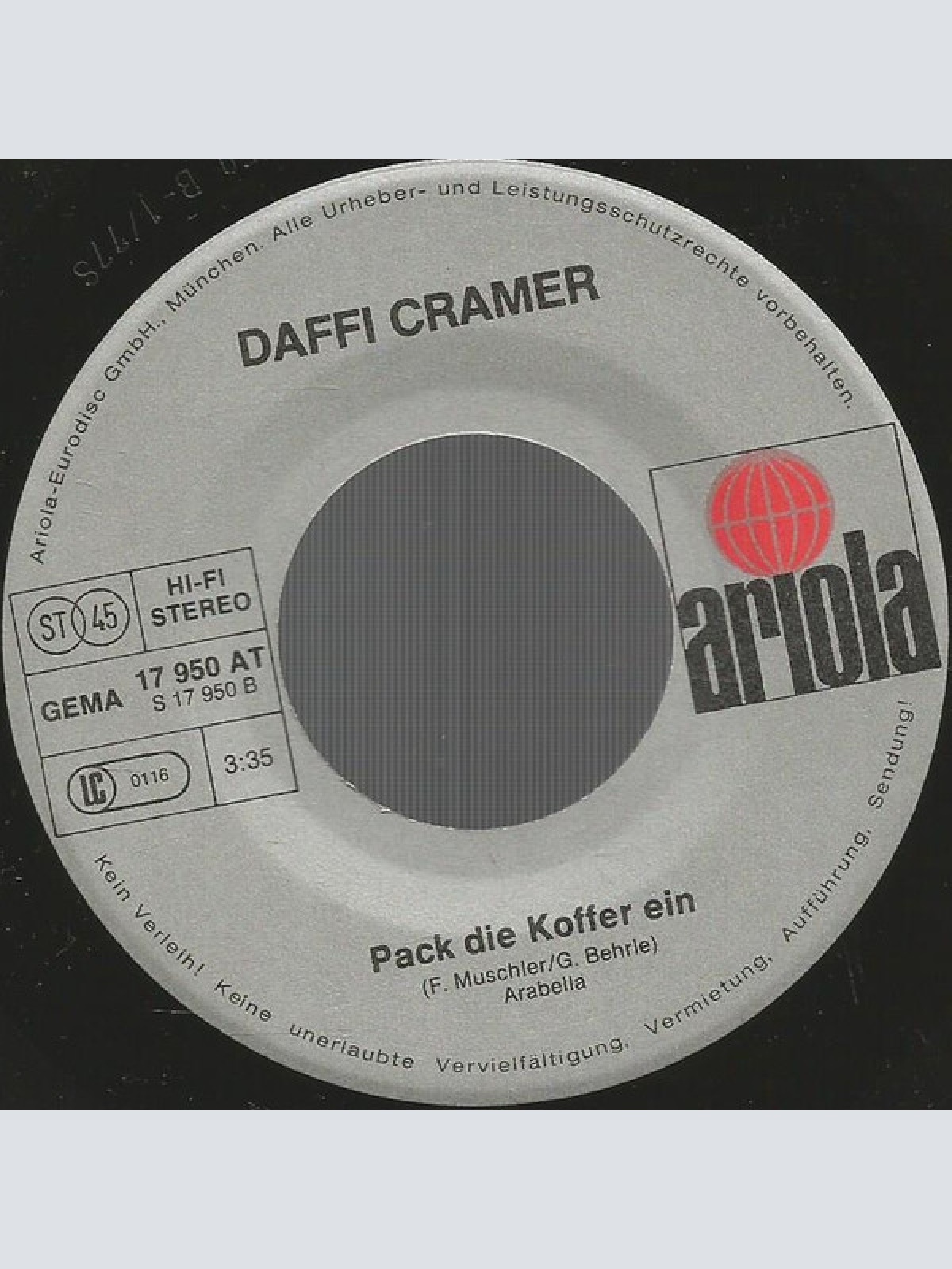 Vinyl / Daffi Cramer - Peter Ist Der Größte