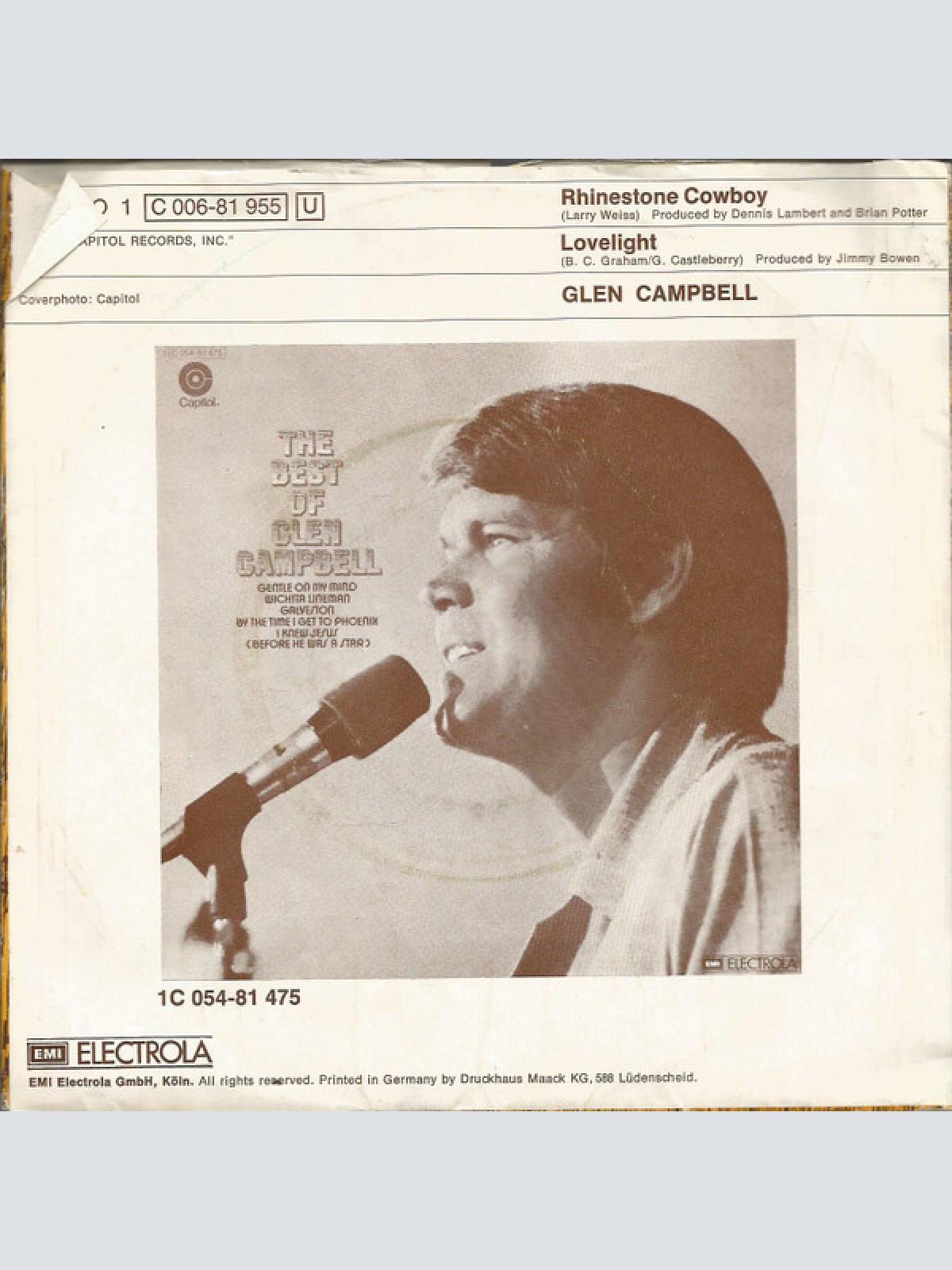 Vinyl / Glen Campbell - Rhinestone Cowboy