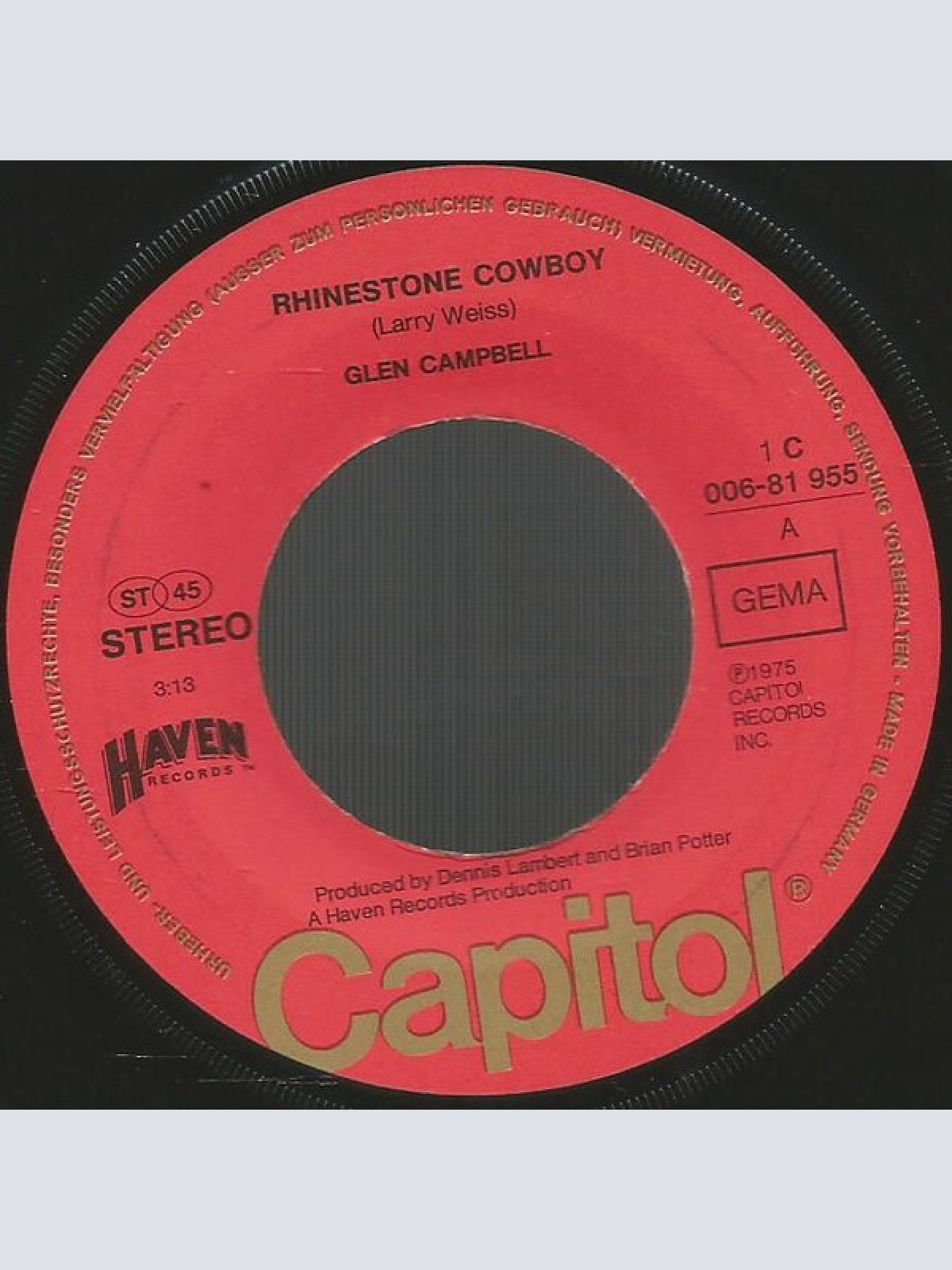 Vinyl / Glen Campbell - Rhinestone Cowboy