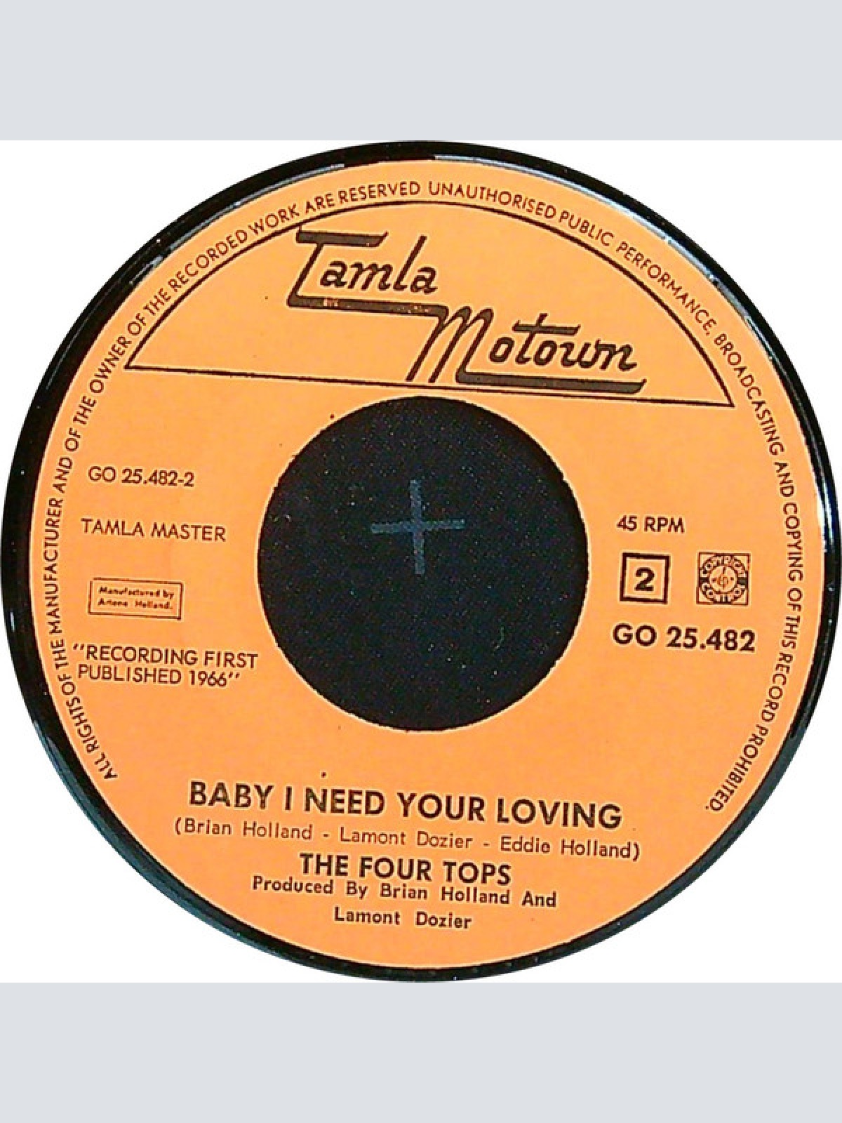 Vinyl / Four Tops - It's The Same Old Song / Baby I Need Your Loving