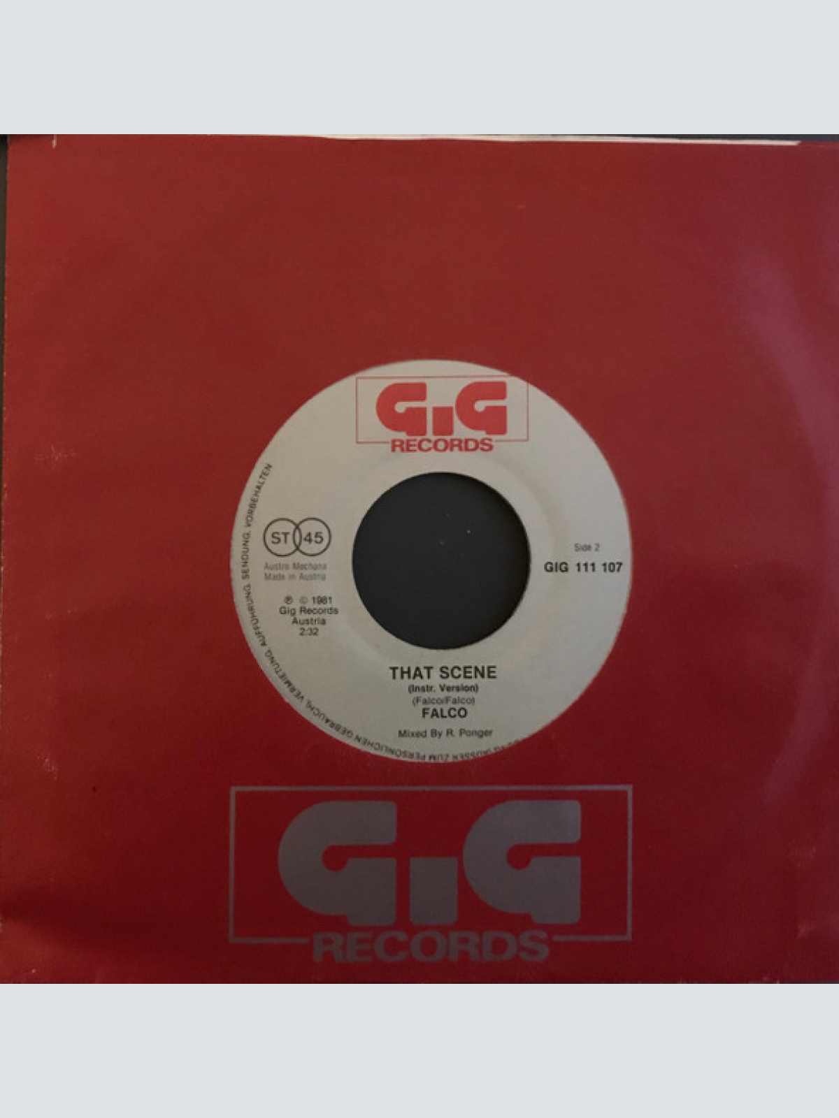 Vinyl / Falco - That Scene ("Ganz Wien")