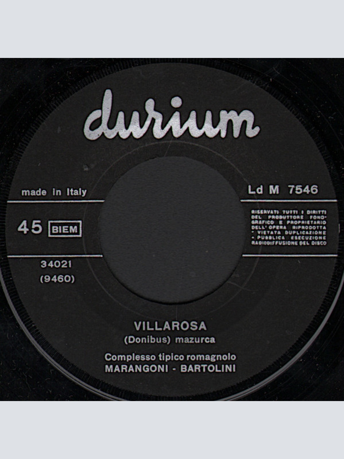 Vinyl / Complesso Tipico Romagnolo MARANGONI • BARTOLINI - Mare E Pineta / Villarosa