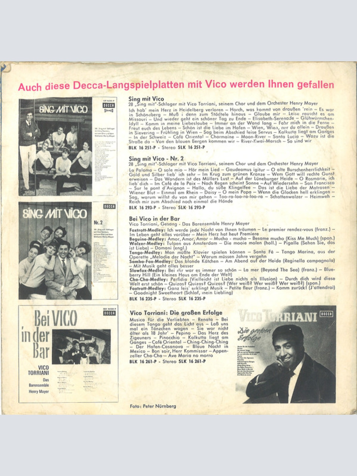 Vinyl / Vico Torriani - Aus Jedem Land Ein Souvenir (Oh Josefine)