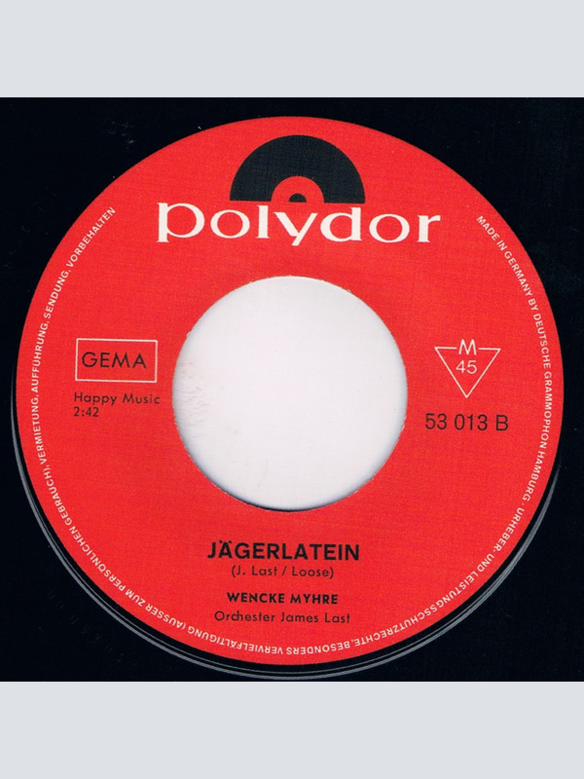 Vinyl / Wencke Myhre - Ein Hoch Der Liebe / Jägerlatein