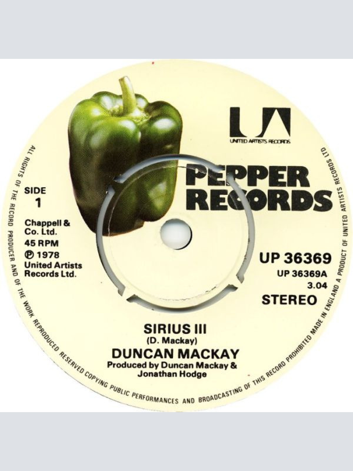 Vinyl / Duncan Mackay - Sirius III