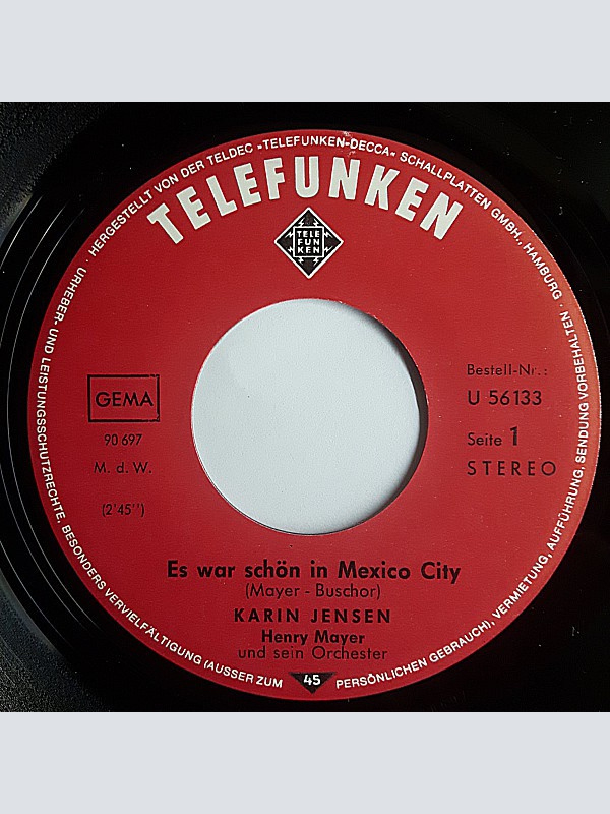Vinyl / Karin Jensen - Es War Schön In Mexico City