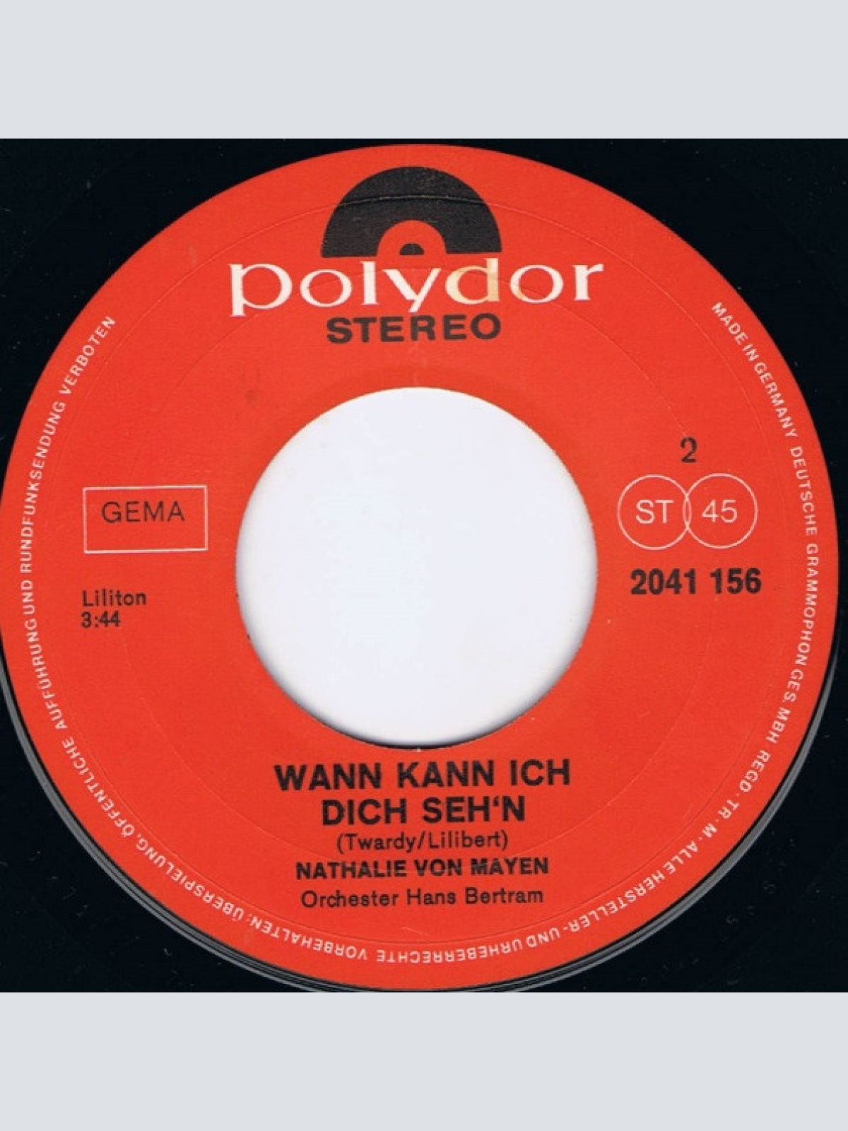 Vinyl / Nathalie Von Mayen - Spiel Doch Nicht Den Robinson