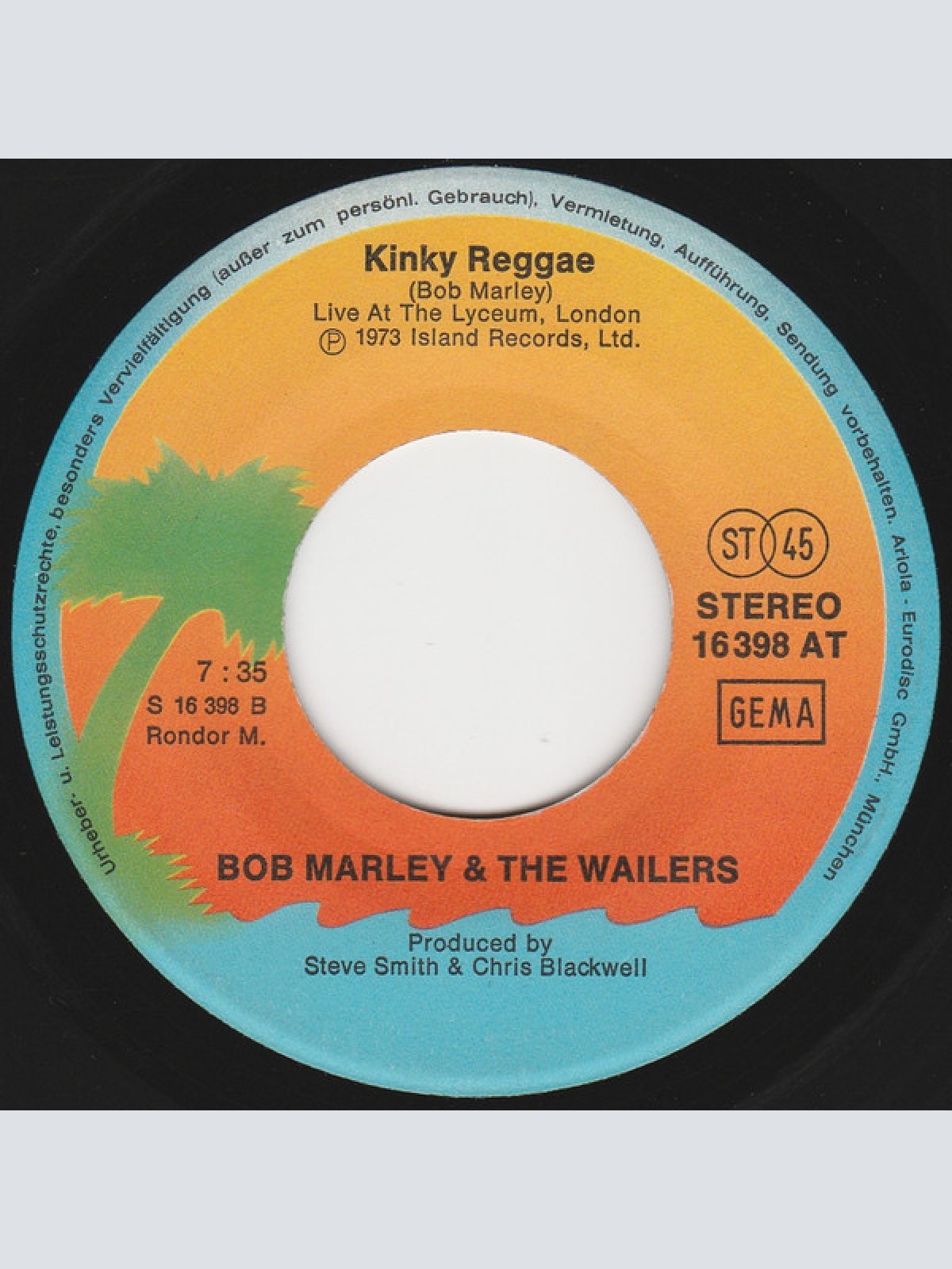 Vinyl / Bob Marley & The Wailers - No Woman, No Cry (Live At The Lyceum, London)