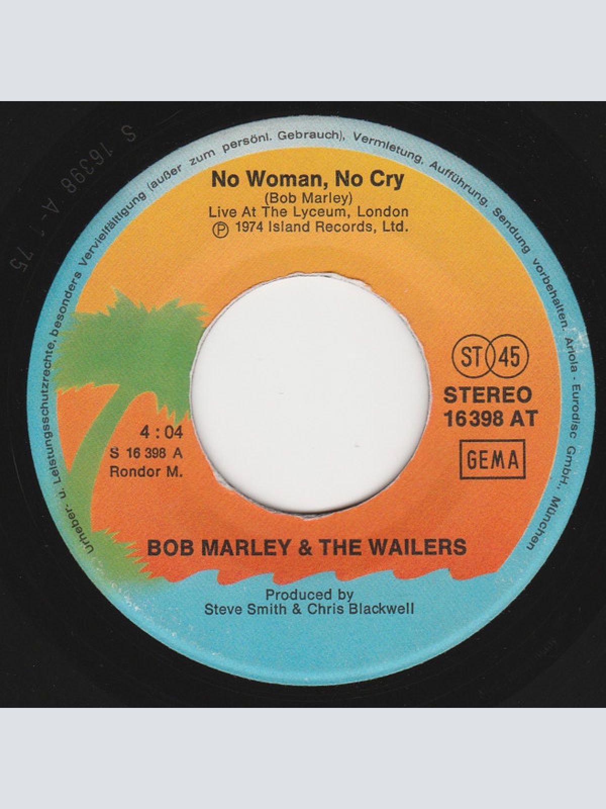 Vinyl / Bob Marley & The Wailers - No Woman, No Cry (Live At The Lyceum, London)