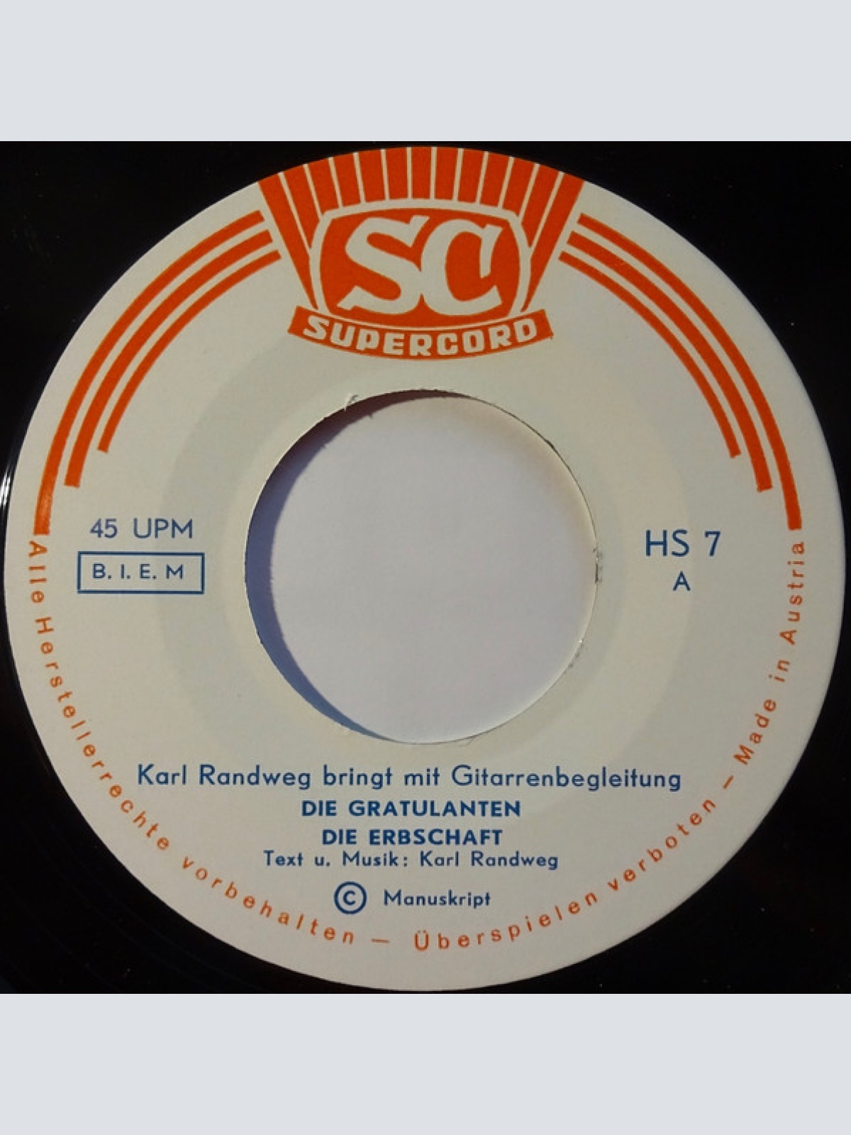 Vinyl / Karl Randweg - Karl Randweg