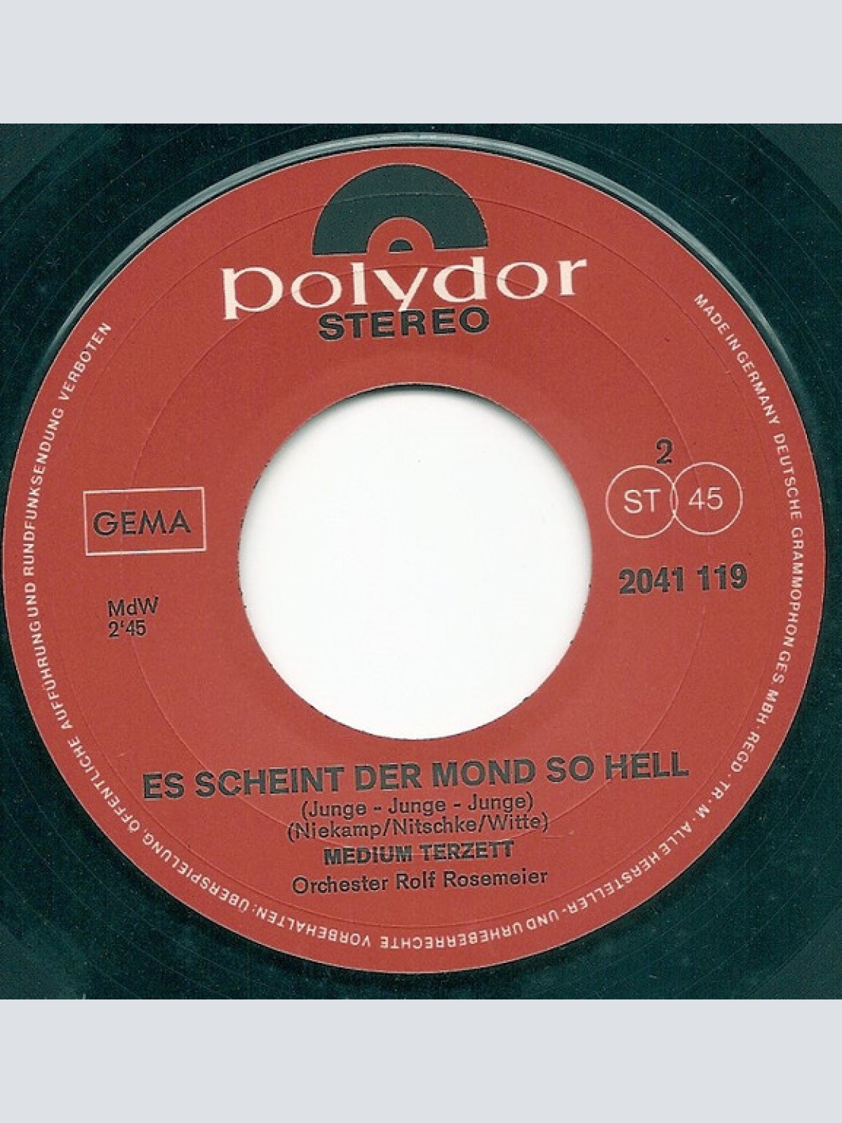 Vinyl / Medium Terzett - Macht Ja Nichts