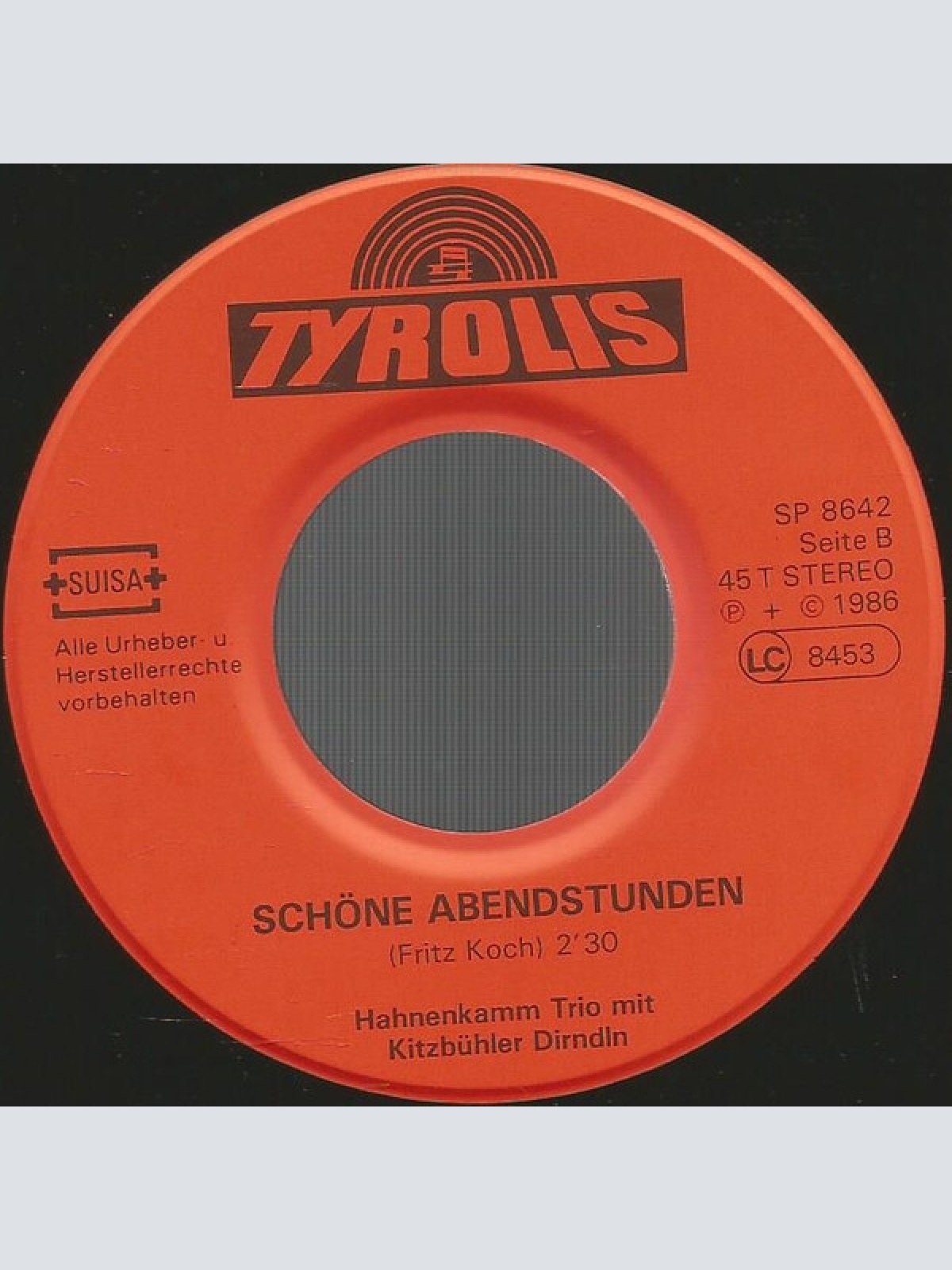 Vinyl / Hahnenkamm Trio Mit Den Kitzbühler Dirndln - Ein Kleines Lied Für Mama / Schöne Abendstunden