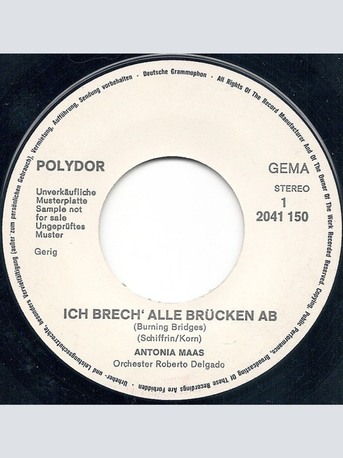 Vinyl / Antonia Maaß* - Ich Brech' Alle Brücken Ab