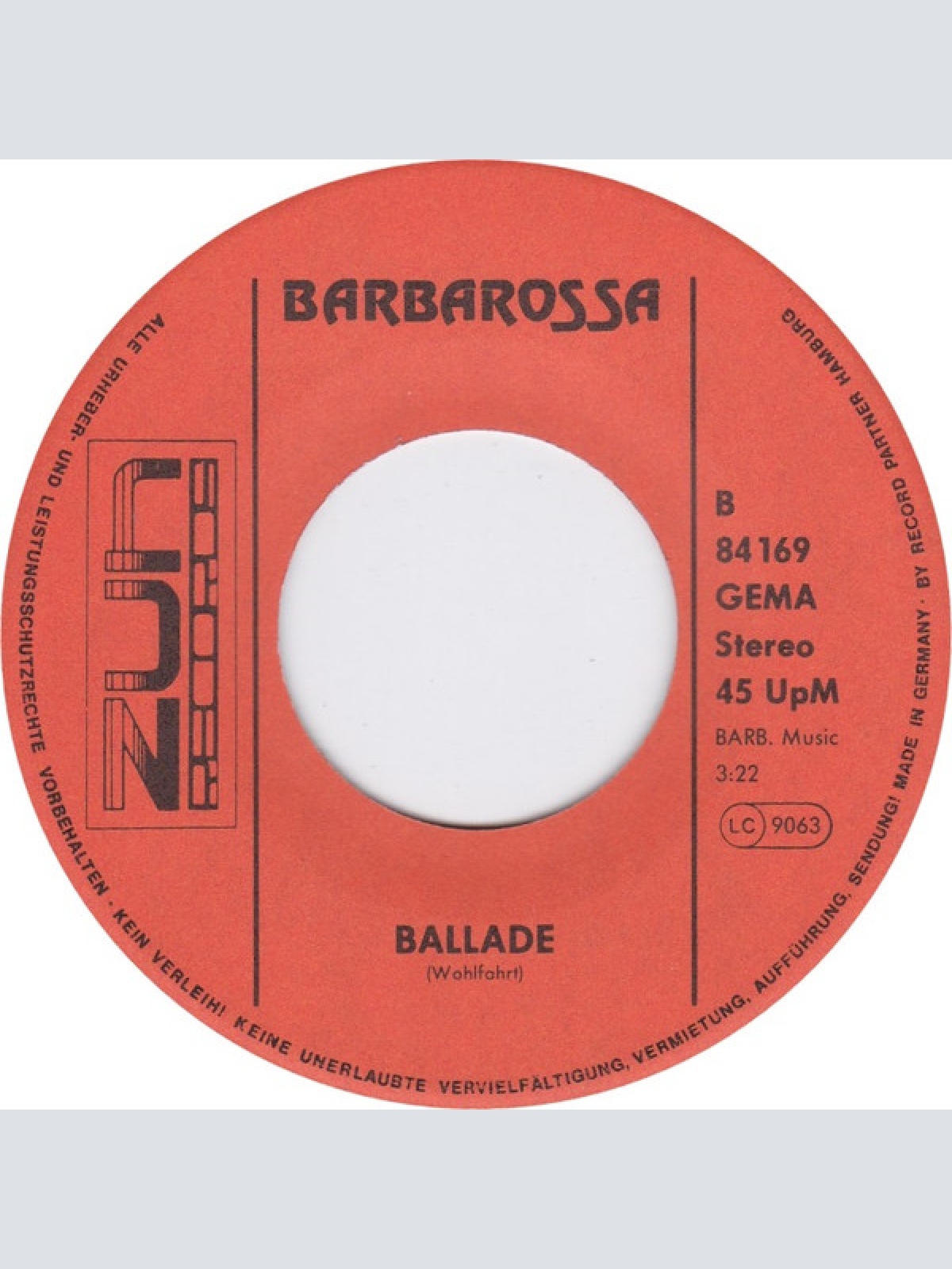Vinyl / Barbarossa (9) - Der Clown