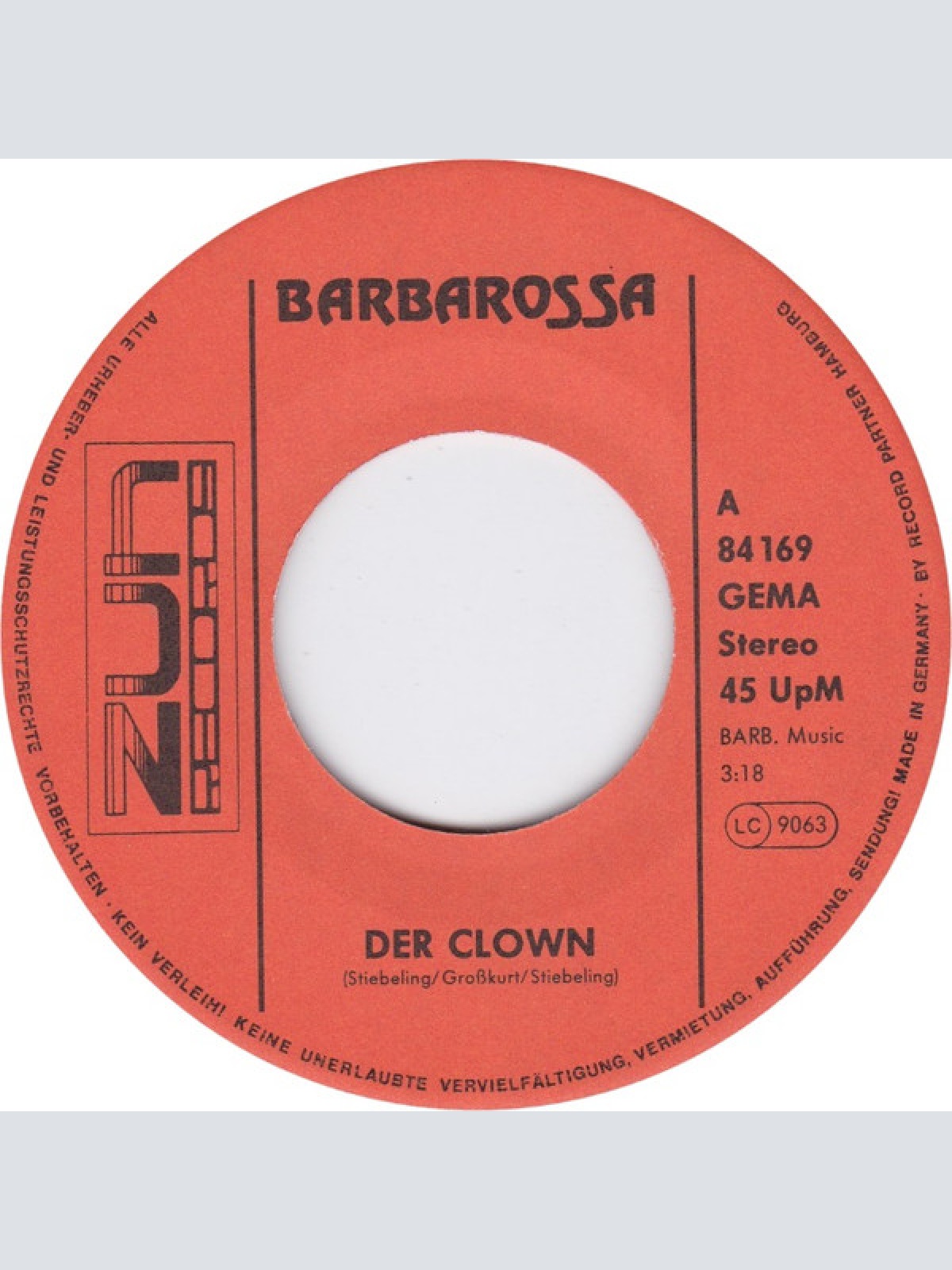 Vinyl / Barbarossa (9) - Der Clown