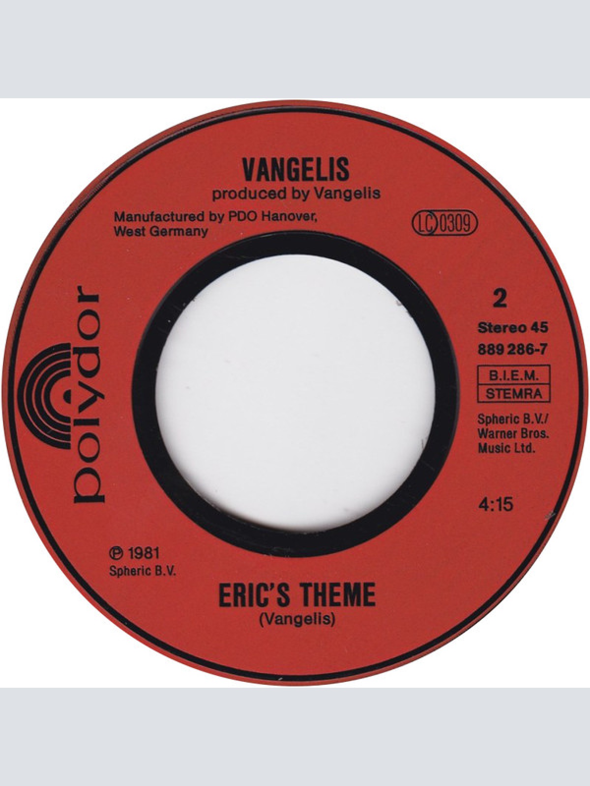 Vinyl / Vangelis - Chariots Of Fire