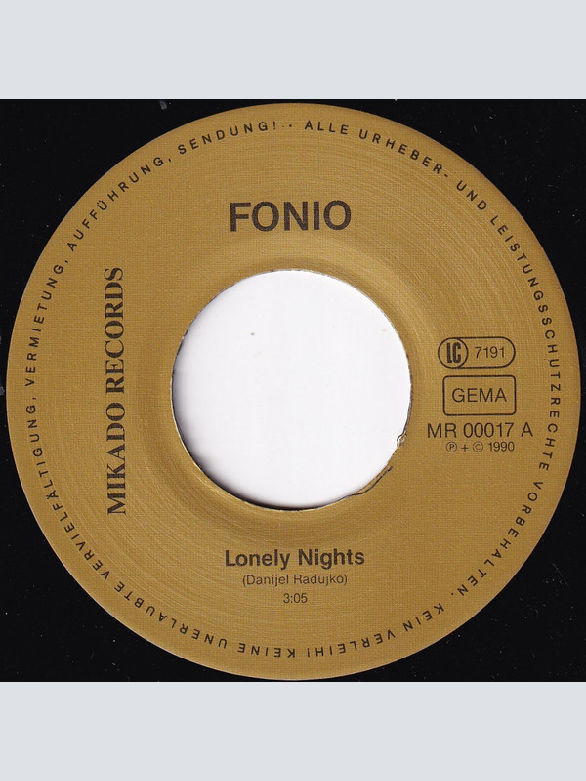 Vinyl / Fonio - Lonely Nights