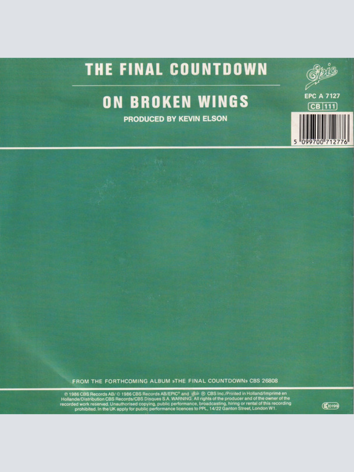 Vinyl / Europe (2) - The Final Countdown