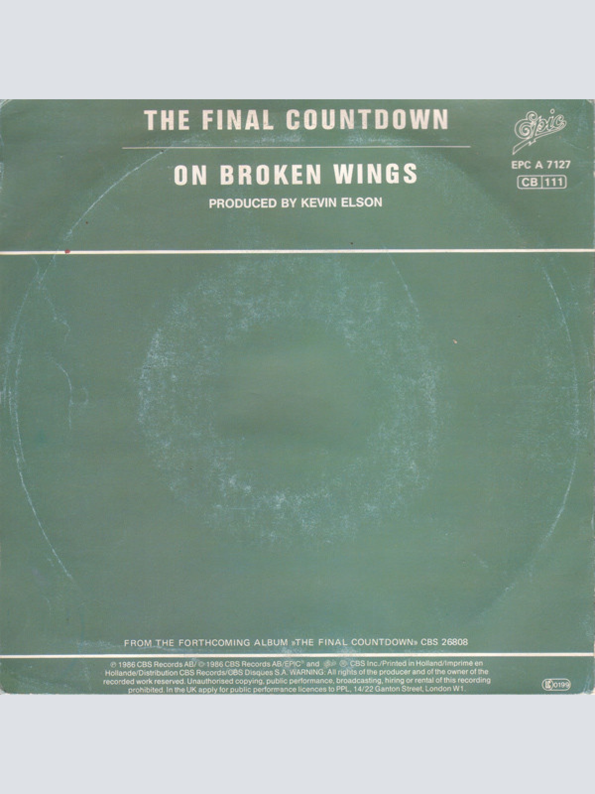 Vinyl / Europe (2) - The Final Countdown