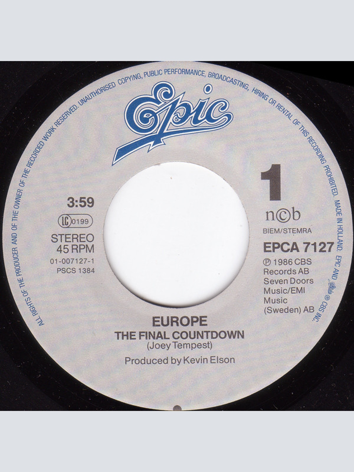 Vinyl / Europe (2) - The Final Countdown