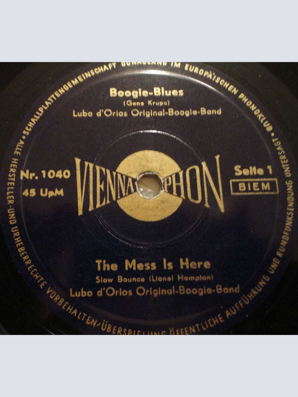 Vinyl / Lubo D'Orios Original-Boogie-Band - Boogie-Blues / The Mess Is Here / Fat Man-Boogie / Teenager-Boogie