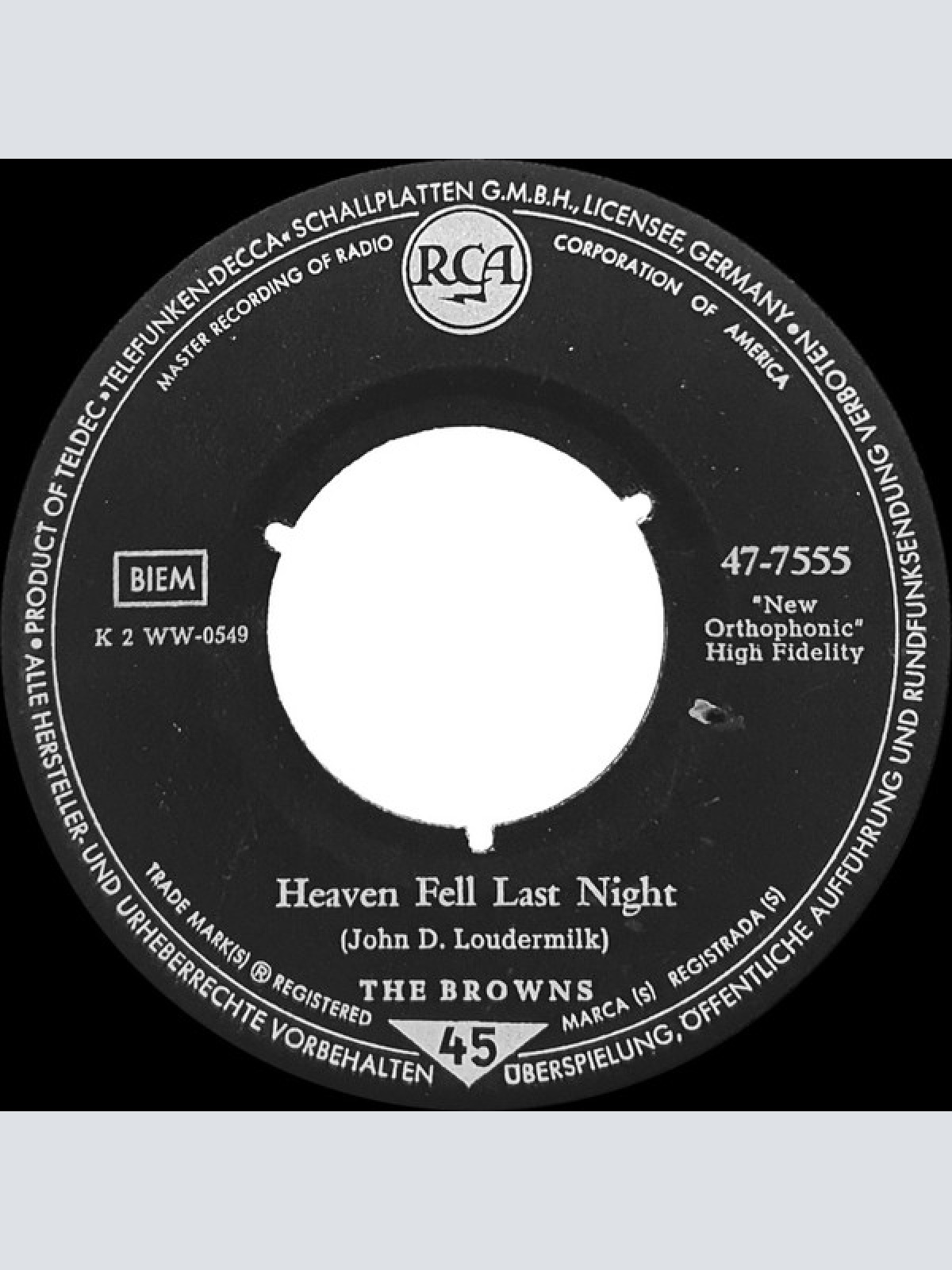 Vinyl / The Browns (3) - The Three Bells