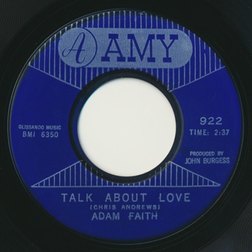 Vinyl / Adam Faith - Talk About Love / Stop Feeling Sorry For Yourself