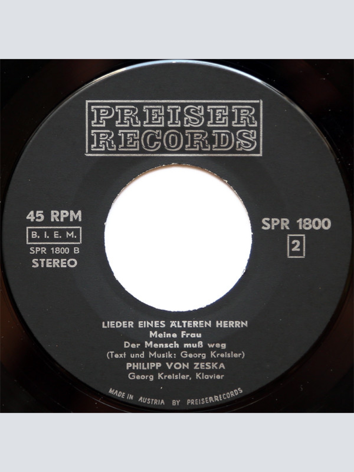 Vinyl / Philipp von Zeska - Lieder Eines Älteren Herrn