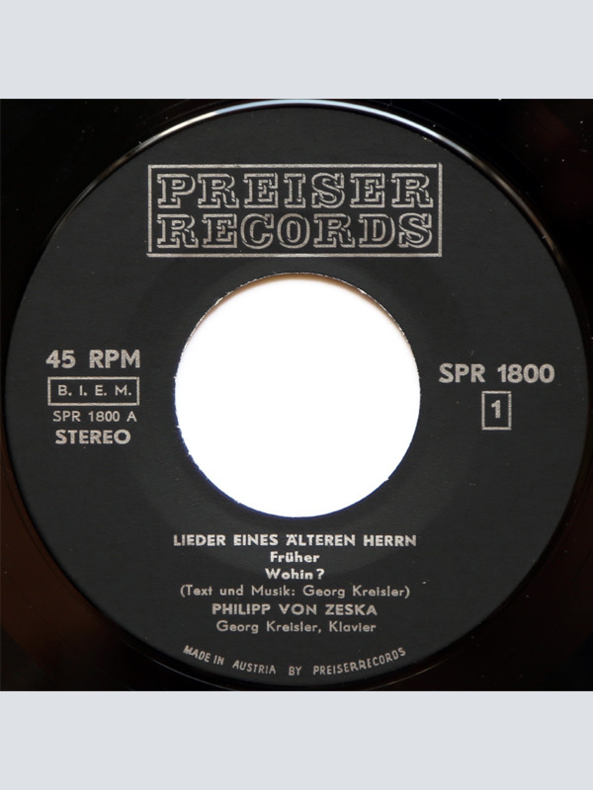 Vinyl / Philipp von Zeska - Lieder Eines Älteren Herrn