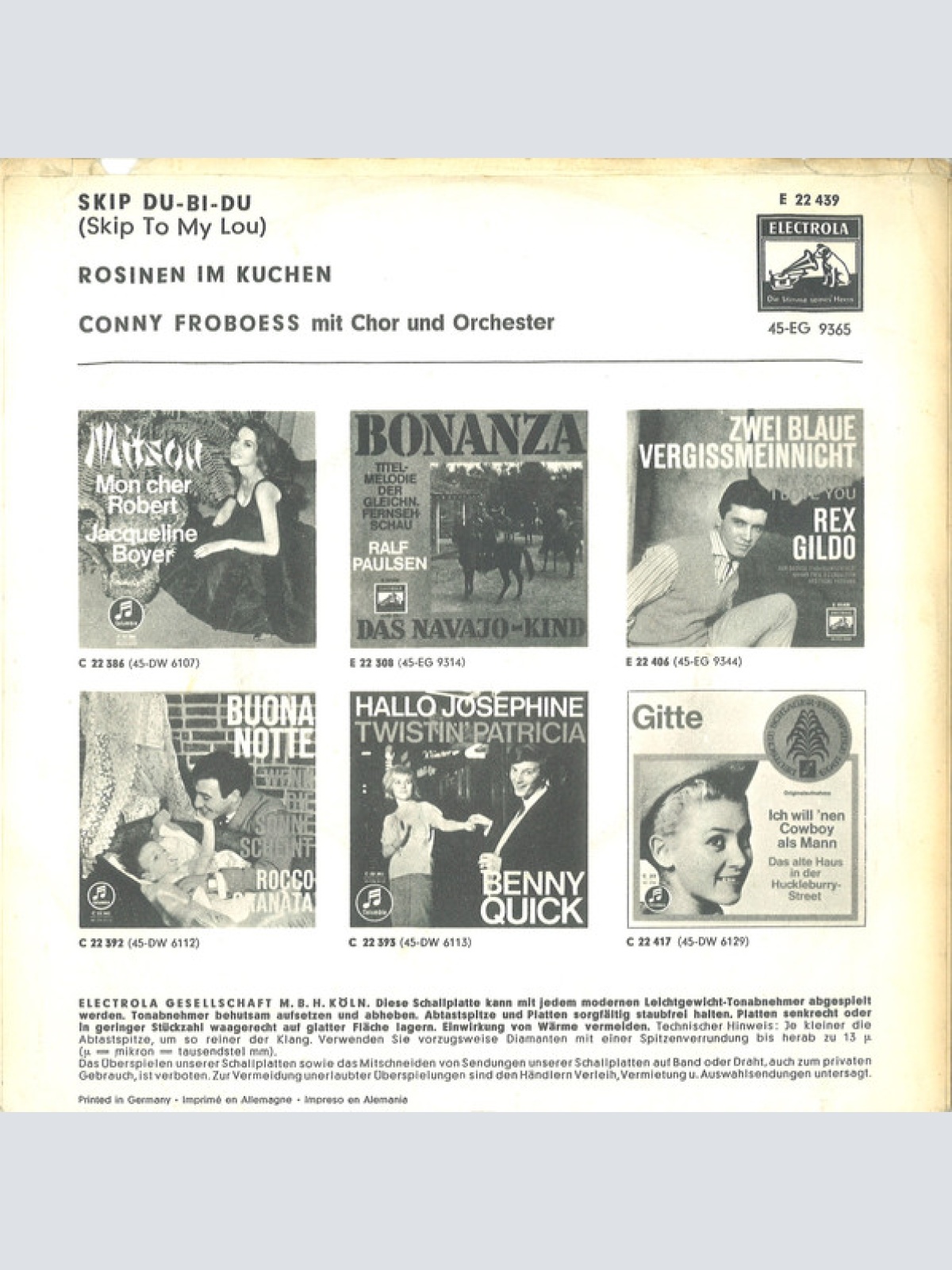 Vinyl / Conny* - Skip Du Bi Du