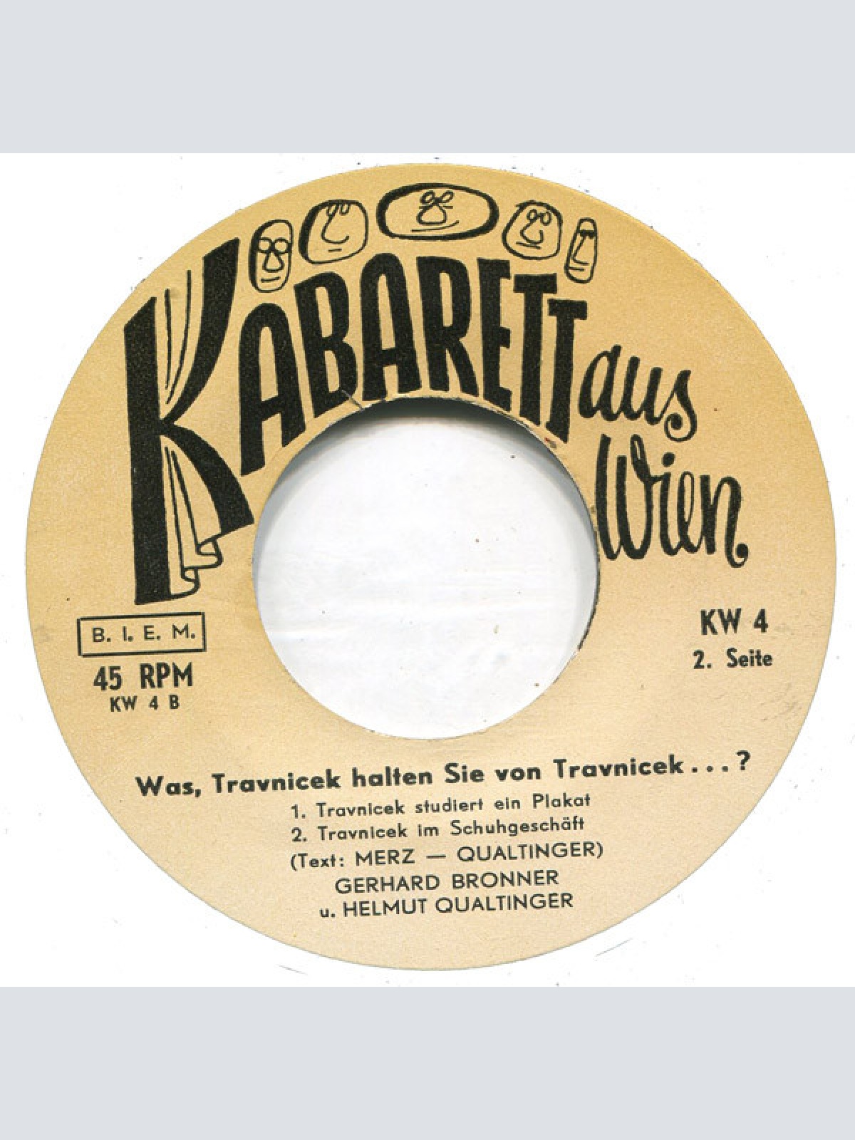 Vinyl / Gerhard Bronner, Helmut Qualtinger - Was, Travnicek Halten Sie Von Travnicek?