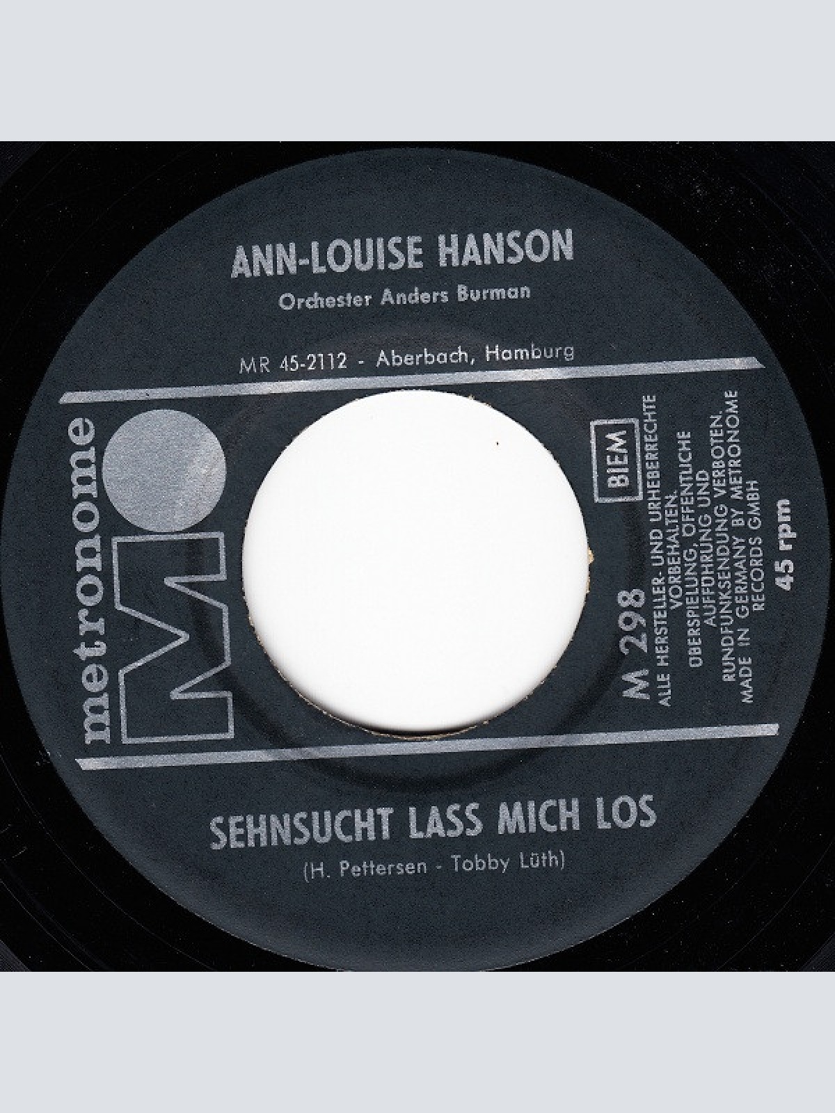 Vinyl / Ann-Louise Hanson - Ein Schiff Fuhr Nach Santiago De Chile