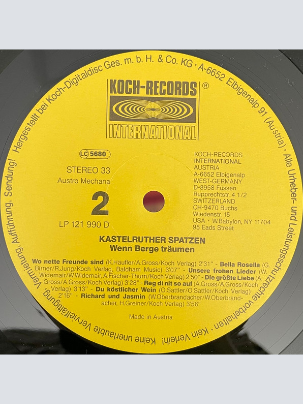 Vinyl / Kastelruther Spatzen Aus Südtirol* - Wenn Berge Träumen